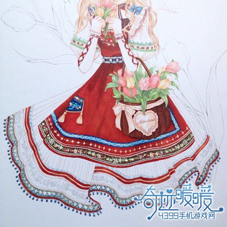 奇迹暖暖手绘静谧花期