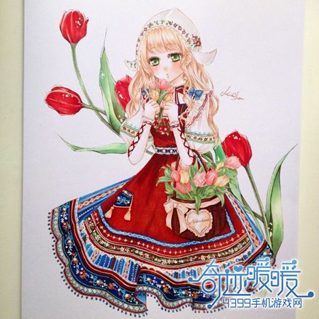 奇迹暖暖手绘静谧花期