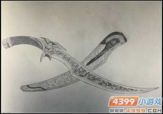 生死狙击玩家手绘 波斯弯刀手绘