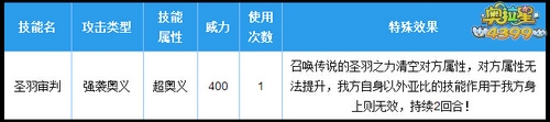 奥拉星圣羽女皇技能解析
