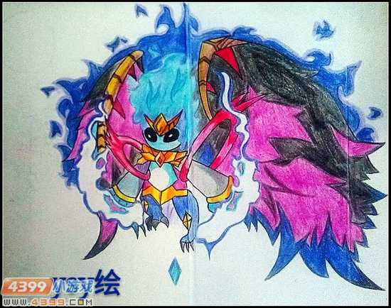 卡布手绘—调皮的魔神冲霄 