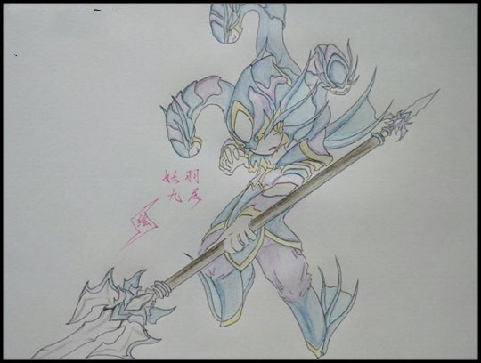 洪荒大劫篇手绘四头虫-4399妖羽九尾