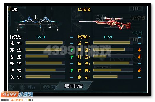 生死狙击寒霜与LR4魔瞳对比