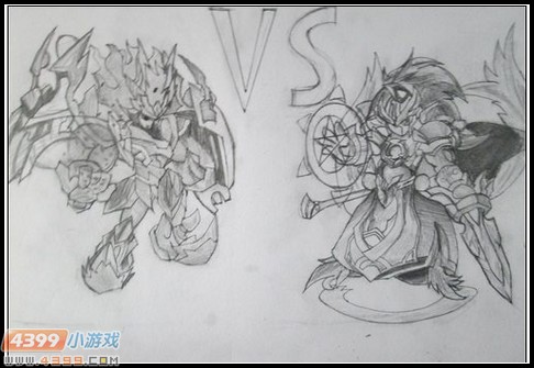 卡布手绘—武神VS天尊