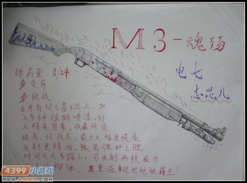 生死狙击玩家手绘-M3·魂殇