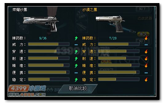 生死狙击荣耀沙鹰与沙漠之鹰武器对比