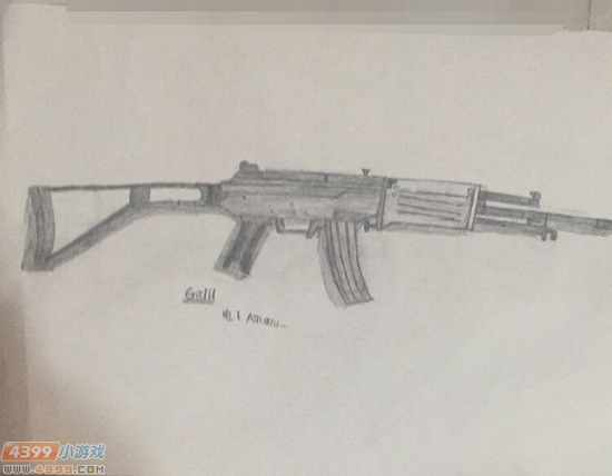 生死狙击玩家手绘Galil