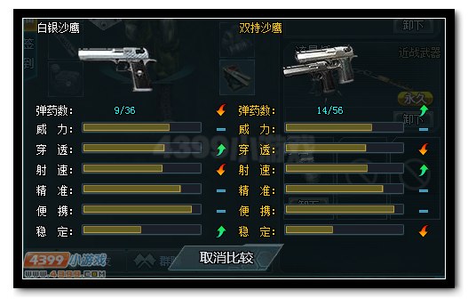 生死狙击白银沙鹰与双持沙鹰武器对比