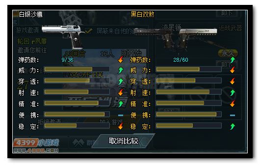 生死狙击白银沙鹰与黑白双煞武器对比
