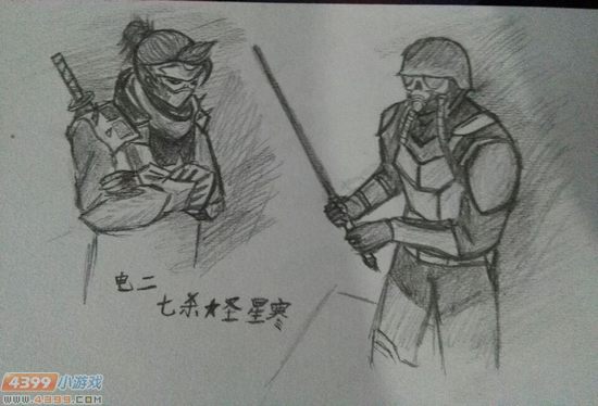 生死狙击玩家手绘恶灵和龙隼