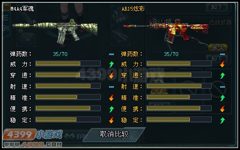 M4A4军魂与AR15炫彩武器对比