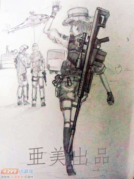 生死狙击玩家手绘离别