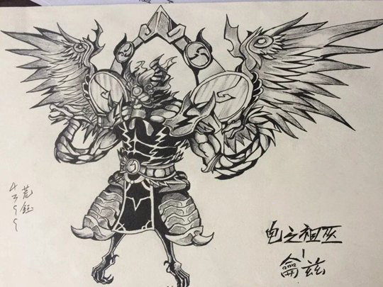 洪荒大劫篇手绘电之祖巫-4399荒钰