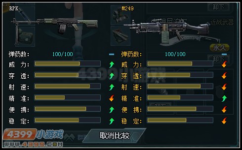 生死狙击RPK与M249武器对比