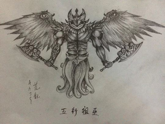 洪荒大劫篇手绘五行祖巫-4399荒钰