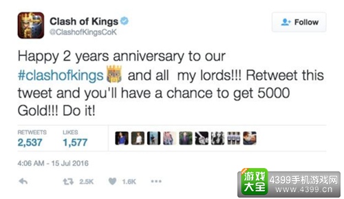 《列王的纷争》Twitter