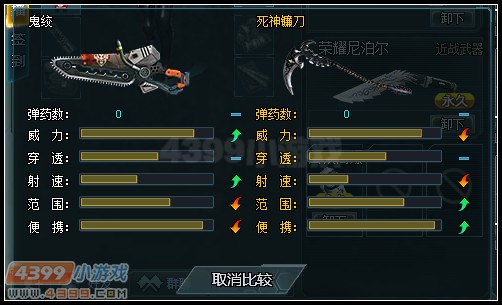 生死狙击鬼绞和死神镰刀武器对比