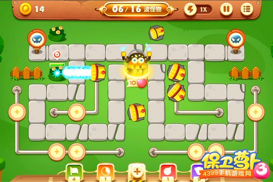 保卫萝卜3公园第28关