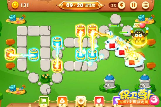 保卫萝卜3公园第34关