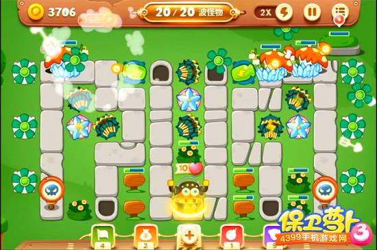 保卫萝卜3公园第21关