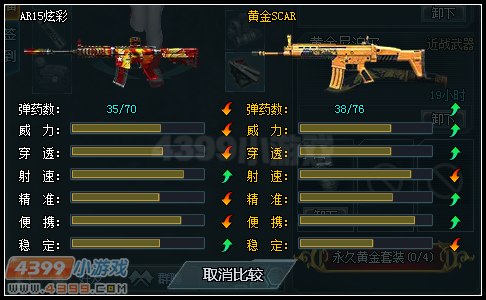 生死狙击黄金scar和AR15炫彩对比