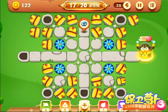 保卫萝卜3公园第39关攻略