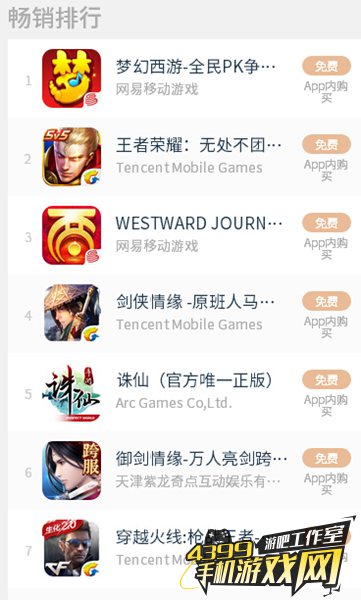 iOS畅销榜