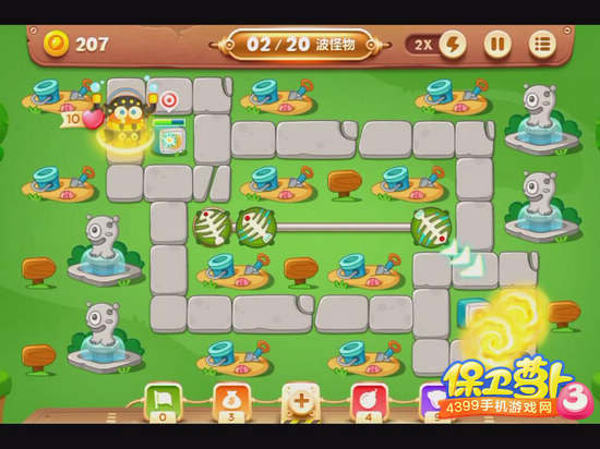 保卫萝卜3公园59关攻略