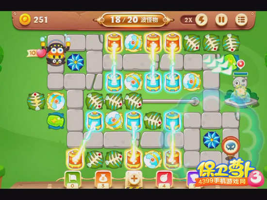 保卫萝卜3公园59关攻略