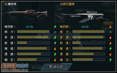 和白银巴雷特的对比