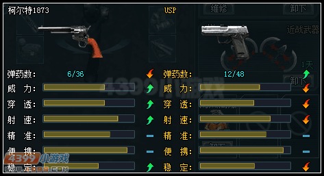 生死狙击柯尔特1873和USP相比