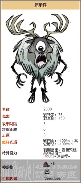 饥荒鹿角怪