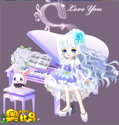 奥比岛奥比秀钢琴少女