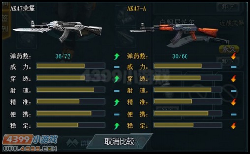 生死狙击AK47荣耀和AK47-A武器对比