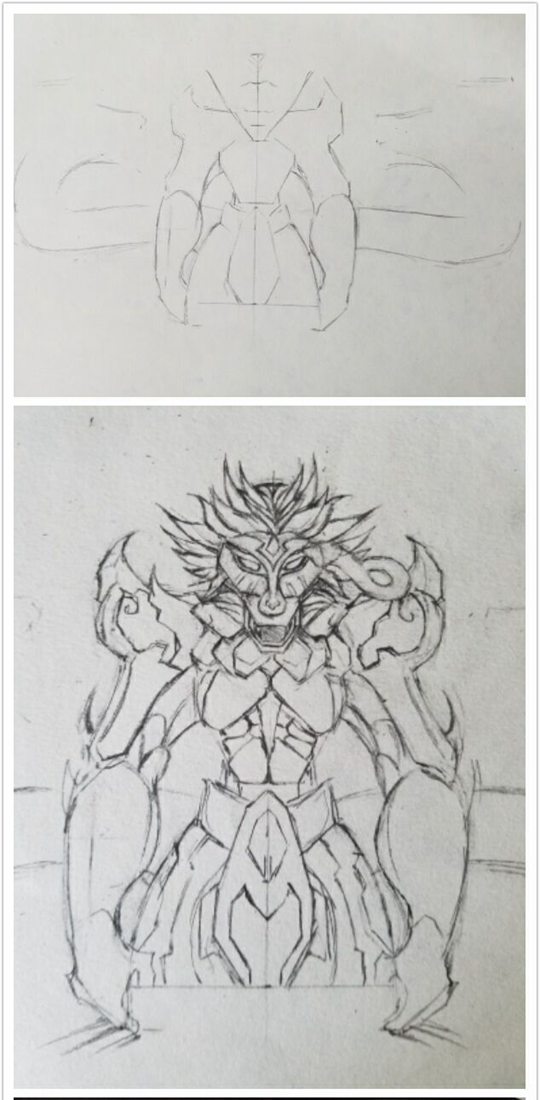 洪荒大劫篇手绘金之祖巫过程-4399荒钰