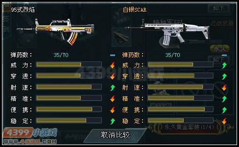 生死狙击烈焰95式与白银scar之对比