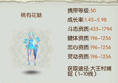 诛仙手游花魅公主稀有在哪