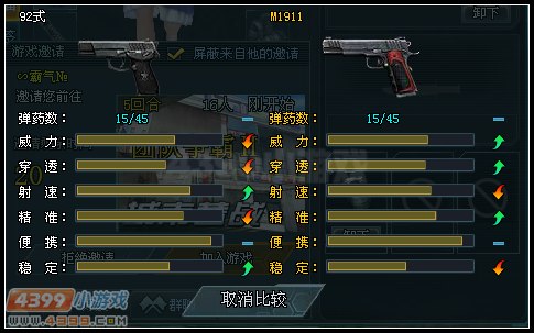 生死狙击92式和M1911对比
