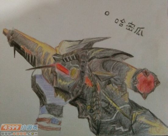 生死狙击玩家手绘-手持炎魔咆哮
