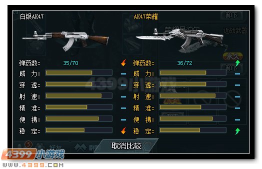 生死狙击白银AK47和荣耀AK47对比