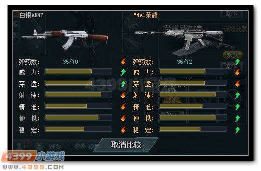 生死狙击白银AK47和M4A1荣耀对比