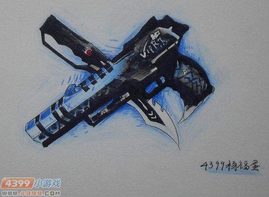 生死狙击玩家手绘-彩绘最新手枪蝰蛇