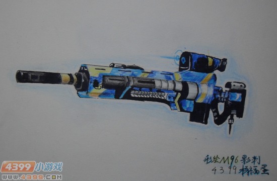 生死狙击玩家手绘-彩绘M96影刺