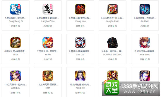 付费榜排名前15游戏