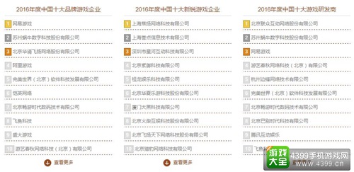 游戏十强