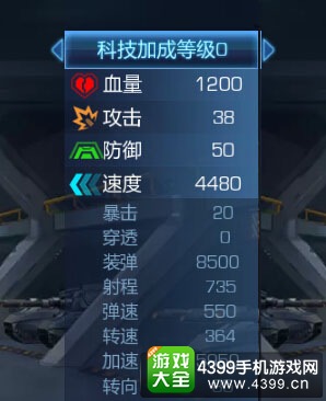 坦克之战各项属性都有什么用