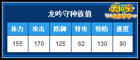 奥拉星龙吟守种族值