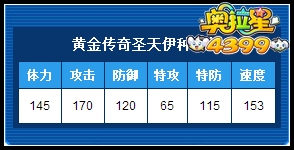 奥拉星黄金传奇圣天伊种族值解析