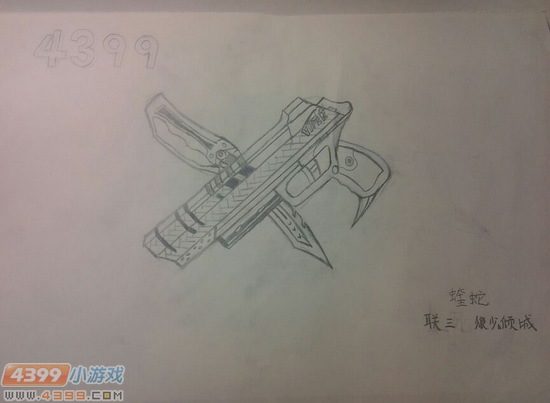 生死狙击玩家手绘-蝰蛇线描