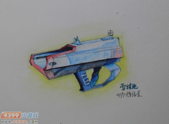 生死狙击玩家手绘-彩绘雪球炮